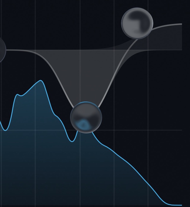 Band three cutting 4.7 dB at 3 kHz, drawn over the vocal’s spectrum.